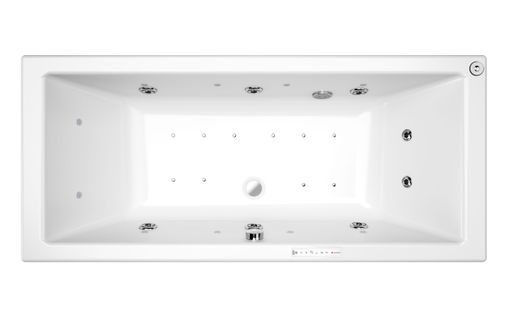 Baignoire Balnéo Spallibert - Massage Air + Eau, Chromothérapie Et Aromathérapie 170 X 75 Cm