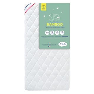 Matelas Bébé Bamboo 70x140x10 Cm -sans Traitement Chimique - Déhoussable - Fabrication Française