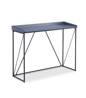 Console Structure Noir Avec Plateau Gris