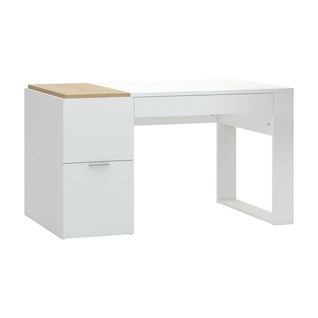 Bureau 140 Cm Avec Rangements - Blanc