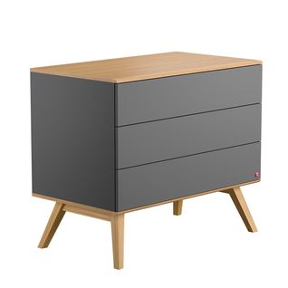 Commode 3 Tiroirs Avec Piétement En Chêne L100 Cm