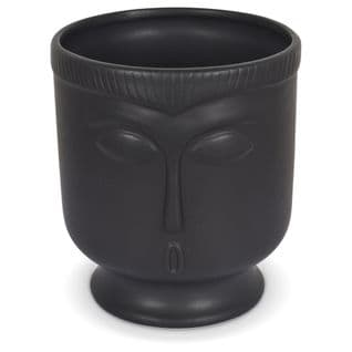 Vase Ceramic Visage Icone Noir
