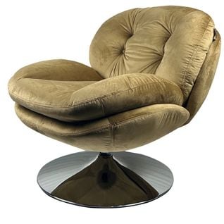 Fauteuil Pivotant Nuage Sable Velours