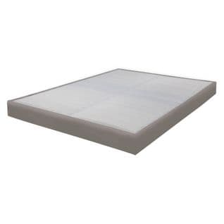 Sommier Tapissier 160x200 Omega Simili Taupe 2x18 Lattes