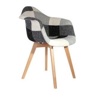 Fauteuil Scandinave Patchwork Gris Autres Gris, Blanc