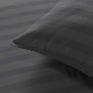 Housse De Couette 240x220 + 2 Taies Cléo Anthracite Microfibre