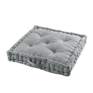 Coussin De Sol 60x60 Cm Panama Gris Coton