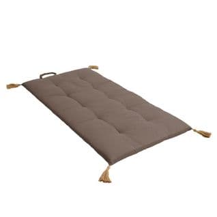 Matelas Futon Pompon Jute 60x120 Cm Vison Coton