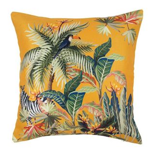 Housse De Coussin 40x40 Cm Jungle Moutarde