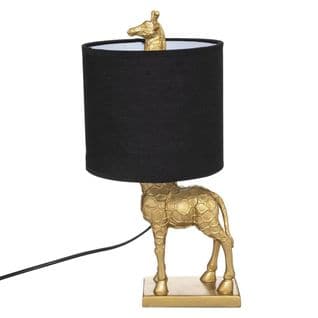 Lampe Droite Girafe Doré H42