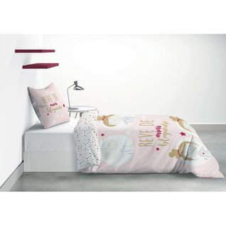 Housse De Couette 140x200 Blogueuse + Taie 100% Coton