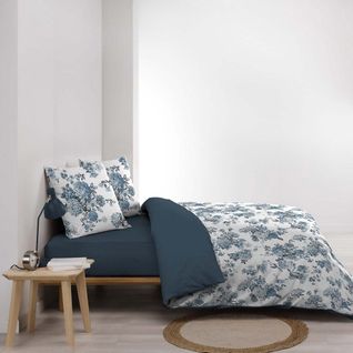 Housse De Couette 260x240 + 2 Taies Roselia Double Gaze De Coton 57 Fils