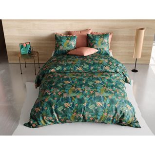 Housse De Couette 240x220 Zania + 2 Taies 100% Coton 57 Fils