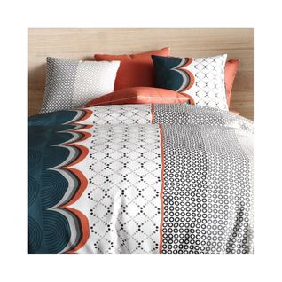 Housse De Couette 240x220 Antan + 2 Taies 100% Coton 57 Fils