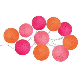 Guirlande LED Solaire 10 Boules Rose