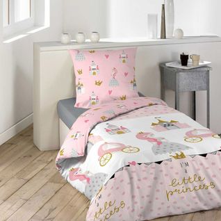 Housse De Couette Enfant 140x200 Hermine + 1 Taie Microfibre