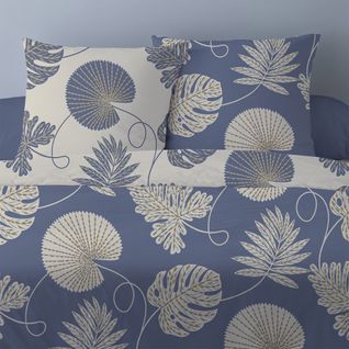 Housse De Couette 240x220 Olivia Bleu + 2 Taies