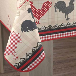 Nappe Rectangulaire Antitache 150x240 Cm Coq