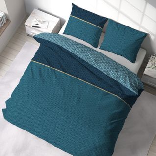 Housse De Couette 240x220 + 2 Taies Jade 100% Coton 57 Fils