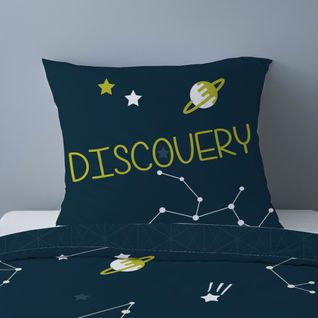 Housse De Couette 140x200 Discovery + Taie 100% Coton 57 Fils