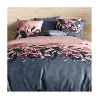 Housse De Couette 260x240 Flora + 2 Taies Coton 57 Fils