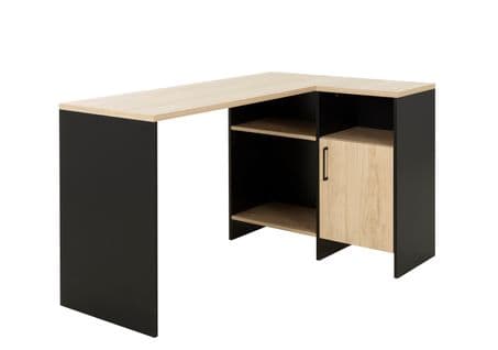 Bureau d'angle KOOPER Imitation chêne et noir