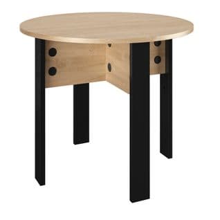 Table ronde FARO imitation Chêne et noir