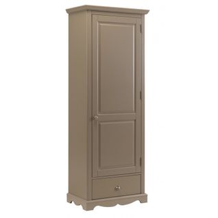 Armoire Bonnetière Taupe Style Anglais 4 Niches L 70 H 186 P 42 Cm