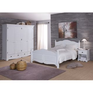 Chambre Blanche Lit 160 Armoire Chevet