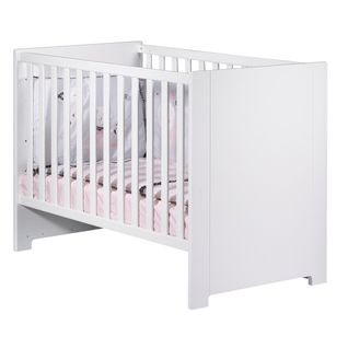 Lit Bébé 120x60 En Bois Blanc