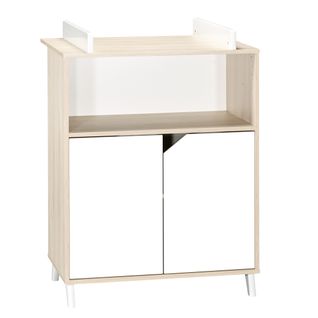 Scandi - Commode 2 Portes Et 1 Niche Naturel