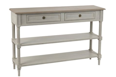 Console En Bois 2 Tiroirs 2 Tablettes - Edward