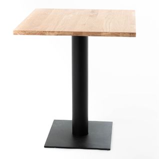 Table À Manger Carrée 65cm Métal Et Bois -