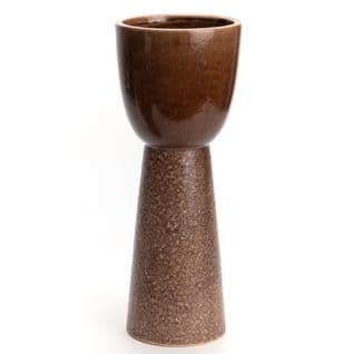 Vase Elegance H: 40.5 Cm Marron En Grés