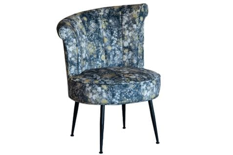 Fauteuil Vintage En Velours Aux Motifs Floraux - Baker