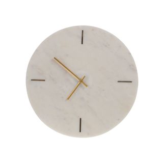 Horloge En Marbre Blanc 41 Cm