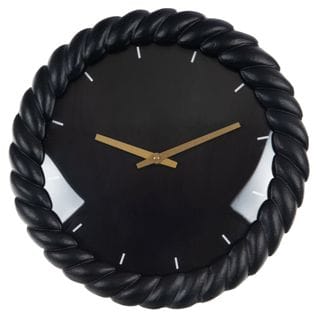 Horloge Torsade Noire 31 Cm