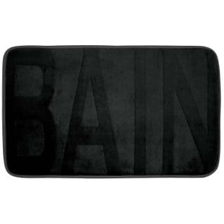 Tapis De Bain Microfibre "relief" 45x75cm Noir