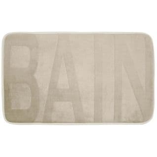 Tapis De Bain Microfibre "relief" 45x75cm Taupe