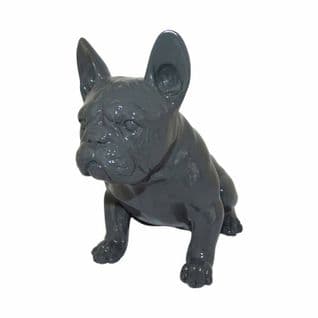 Statue Déco Bouledogue "dogs" 20cm Gris