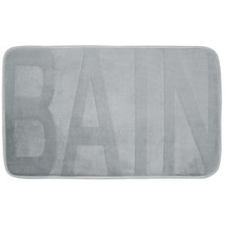 Tapis De Bain Microfibre "relief" 45x75cm Gris Clair