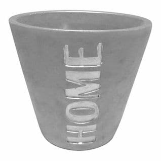 Cache Pot Effet Béton "home" 13cm Argent