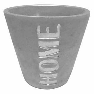 Cache Pot Effet Béton "home" 14cm Argent