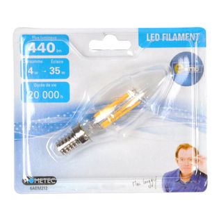 Ampoule LED Filament "flamme 4w" 10cm Orange