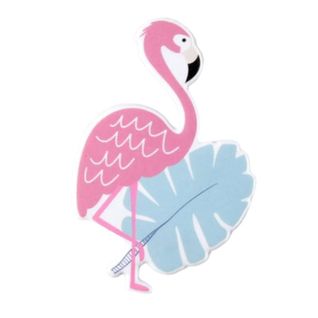 Sticker Puffy "flamant Rose" 10cm Rose