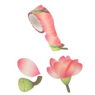 Ruban Masking Tape "200 Pétales Tulipes" 3cm Rose