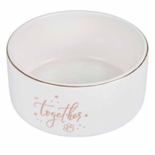 Gamelle Pour Chien et Chat "together" 13cm Blanc