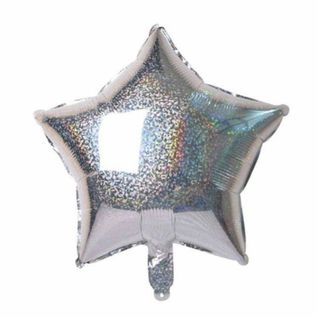 Ballon Gonflable Métallisé "étoile" 40cm Argent