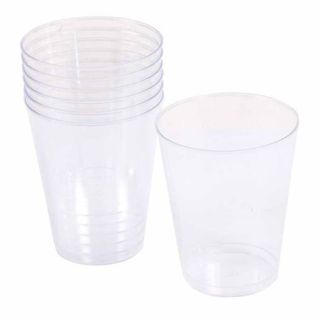 Lot De 6 Verres à Eau Réutilisable "plastique" 23cl Transparent