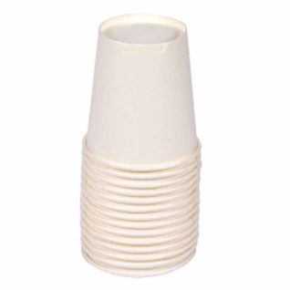 Lot De 50 Gobelets En Carton "tessie" 20cl Blanc